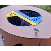 Poubelle Venise tri sélectif 2 x 60 L galva - Procity - Image 2