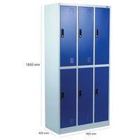 Vestiaire 6 casiers bleu, à monter - Image 3