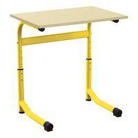 Table Forum plateau mélaminé beige chants  plaqués 70x50 Réglable 1023 jaune - Image principale