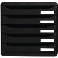 Module de classement Big Box Plus noir 5 Tiroirs - Exacompta - Image 2