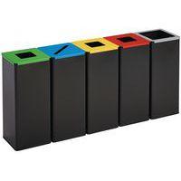 Poubelle de tri papier 40 L Gris / Bleu - Manutan - Image 3