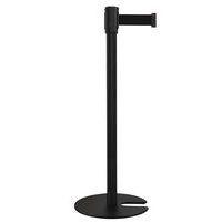 Poteau noir à sangle - 2 m - Acier - Base empilable - Manutan Expert - Image 2