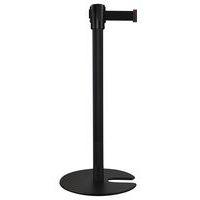 Poteau noir sangle noir 5m base emboîtable noir - Image principale