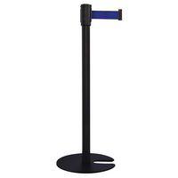 Poteau noir sangle bleu 2m base emboîtable noir - Image principale