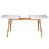 Table réunion Enma extensible 120 150x75x80 cm Chêne/Blanc - Image principale