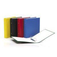 Classeur 17x22 cm rigide collé rembordé, couverture plastique, 2 anneaux diam: 30mm dos: 40mm - Rouge - Image principale