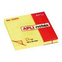 Bloc 100 feuilles de notes repositionnables 75x75mm jaune - Image principale