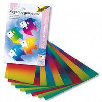 Pochette 10 feuilles arc-en-ciel 23 x 32 cm - Image principale