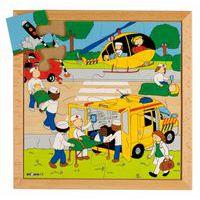 Lot de 4 puzzles bois 'les métiers' - Image principale