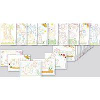 Set 24 cartes couleurs animaux en 2d play mais. dim. 11x15cm - Image principale