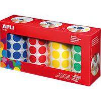 Ensemble 4 rouleaux gommettes rondes 20 mm en couleurs assorties - Image principale