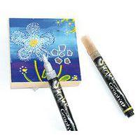 Lot 2 marqueurs pailletes or et argent 3mm - Image principale