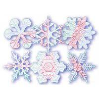 Lot 6 plaques relief flocons de différentes formes 17,5 x 17,5 cm. - Image principale