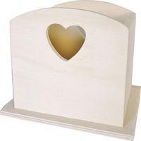 Pot à crayon coeur en bois à décorer 120x110x110 mm - Image principale