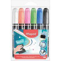 Pochette de 6 marqueurs effaçables multi surface MAPED. - Image principale