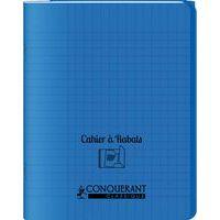 Cahier avec rabats 96 pages seyes, format 24 x 32 cm Polypropylène - Bleu - Image principale