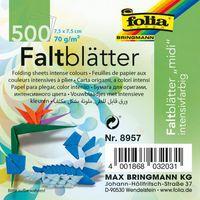 Paquet 500 feuilles papier 70g Origami 7.5 x 7.5 cm couleurs assorties - Image principale
