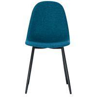 Lot de  2 Chaises Must pied Noir assise tissu polyester Bleu - Image principale