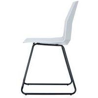 Lot de  2 Chaises Cube pied et coque polypro Blanc - Image 2