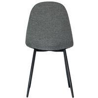 Lot de  2 Chaises Must pied Noir assise tissu polyester Gris - Image 4