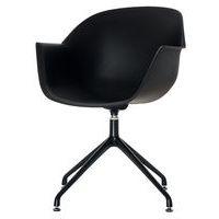 Lot de  2 Fauteuils Moon pied Noir coque polypro Noir - Image principale