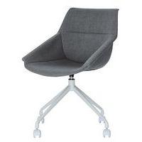 Lot de  2 Chaises Luigi pied Blanc assise tissu polyester Anthracite - Image 2