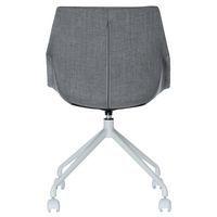 Lot de  2 Chaises Luigi pied Blanc assise tissu polyester Anthracite - Image 4