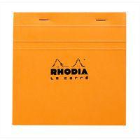 Bloc agrafé orange petits carreaux 80 feuillets - Rhodia - Image principale