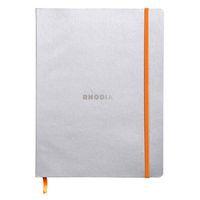 Rhodiarama carnet souple silver 19x25cm ligné papier ivoire - Image principale