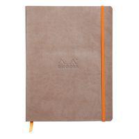 Rhodiarama carnet souple taupe 19x25 cm ligné papier ivoire - Image principale