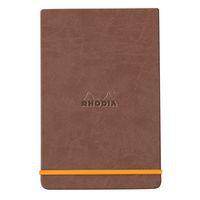 Rhodiarama Webnotepad rigide chocolat A5 ligné + élastique - Image principale