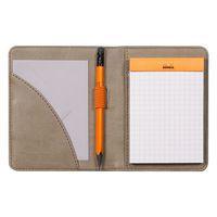 Livret porte-bloc n 11 taupe pour bloc ou carnet format A7 - Image principale