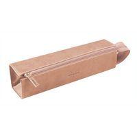 Trousse plumier touche de rose simili cuir italien 23x5x5 cm - Image principale