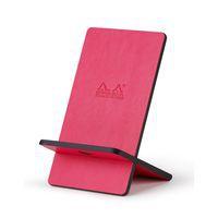 Support pour téléphone mobile simili cuir italien framboise - Image principale