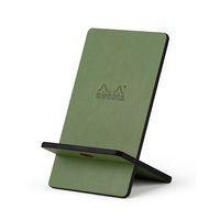 Support pour téléphone mobile en simili cuir italien sauge - Image principale