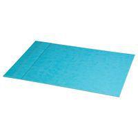 Sous-main rigide simili cuir italien turquoise 60x40 cm - Image principale