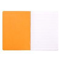 Cahier piqué orange 14,8x21 cm 96 pages non détachables 80g - Image 3