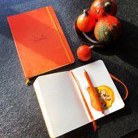 Rhodiarama carnet souple tangerine A5 160 pages ligné 90g - Image 2