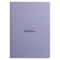 Cahier rhodiarama piqûre textile iris A5 64 pages ligné 90g - Image 3