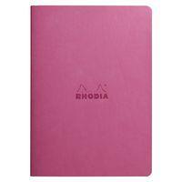 Cahier rhodiarama piqûre textile lilas A5 64 pages ligné 90g - Image 2