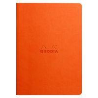 Cahier rhodiarama piqûre textile tangerine A5 64 pages ligné - Image 2