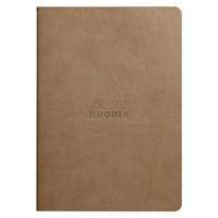 Cahier rhodiarama piqûre textile taupe A5 64 pages ligné 90g - Image 3