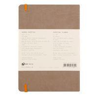 Carnet perpétuel taupe A5 coins microperforés + élastique - Image 4