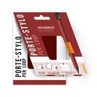 Porte-stylo autoadhésif corail pour blocs carnets et agendas - Image 2