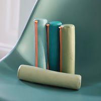 Trousse ronde paon simili cuir italien 5x21,5 cm - Image 3