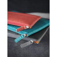 Pochette zippée en simili cuir italien taille S titane - Image 2