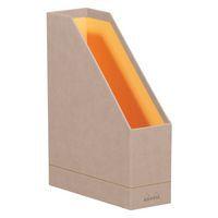 Porte-revues simili cuir italien 10x25x31cm touche de rose - Image 2