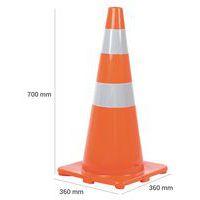 Cône de balisage avec bandes réfléchissantes - Manutan Expert - Image 2