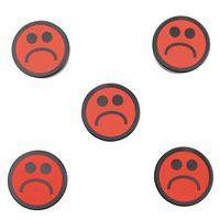 5 magnets smiley rouge 35mm rouge - Image 5