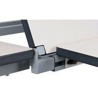 Glissière avec accoudoirs coulissants pour table Demeter - gris 9006 - Image principale